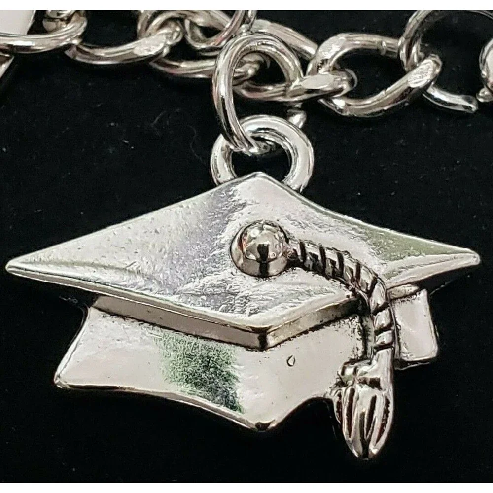 Class of 2023 Graduate Key Chain Cap Tassel Diploma Key Ring College High School - Picture 4 of 6